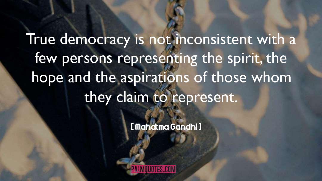 True Democracy quotes by Mahatma Gandhi
