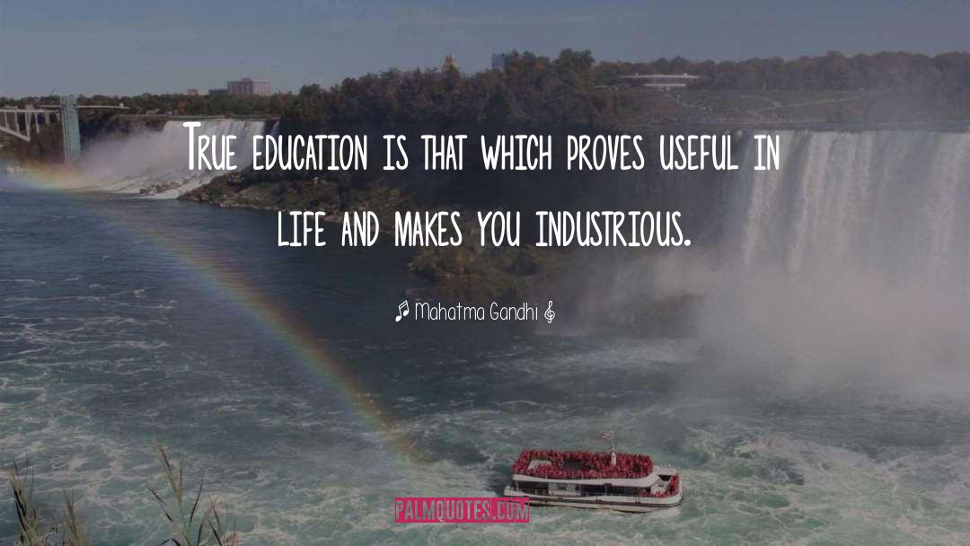 True Education quotes by Mahatma Gandhi