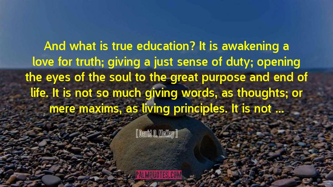 True Education quotes by David O. McKay