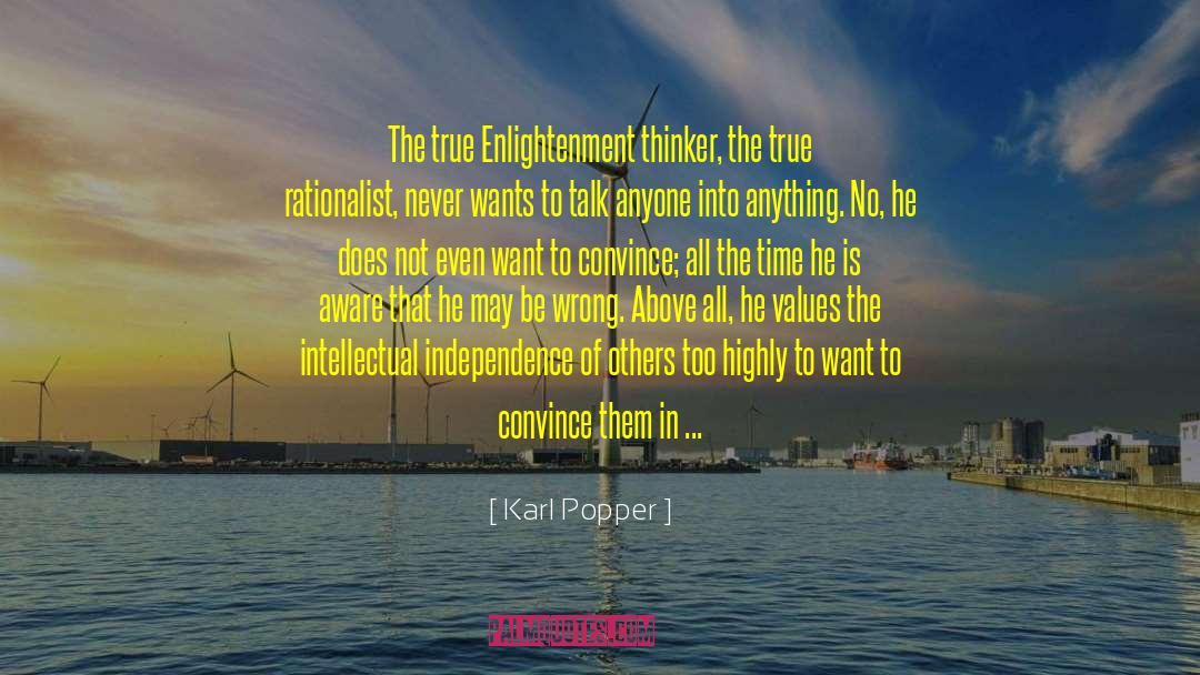 True Enlightenment quotes by Karl Popper