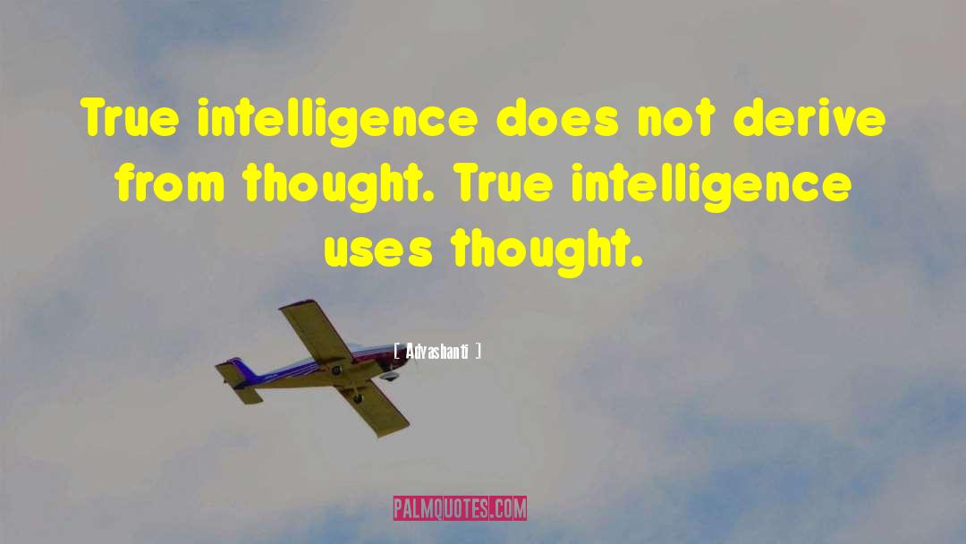 True Intelligence quotes by Adyashanti