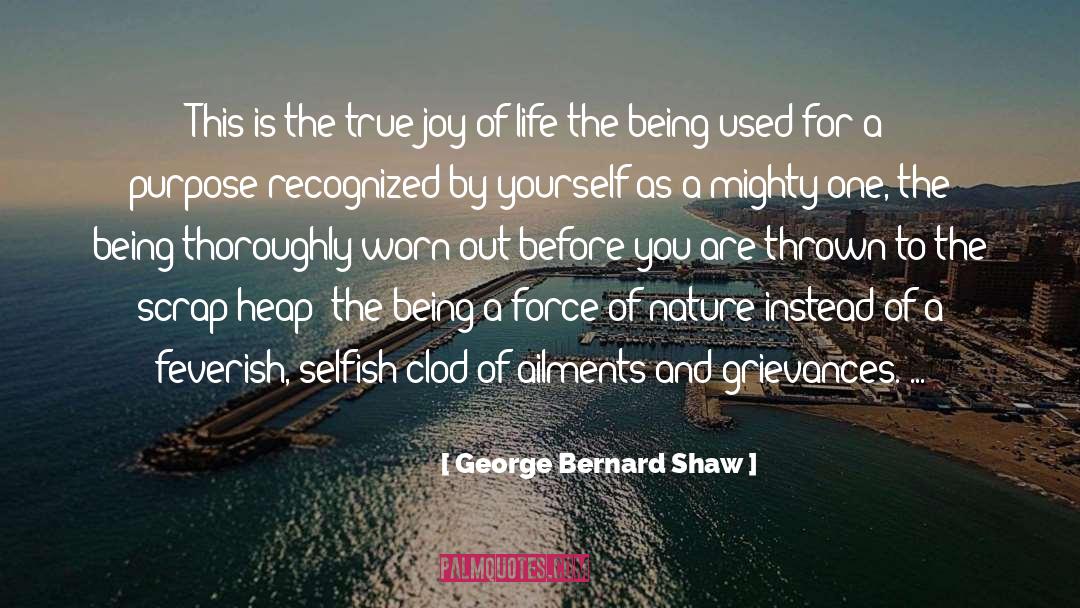 True Joy quotes by George Bernard Shaw