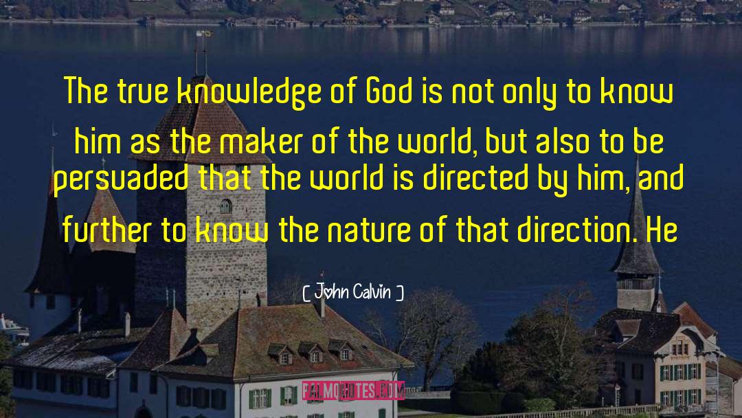 True Knowledge quotes by John Calvin