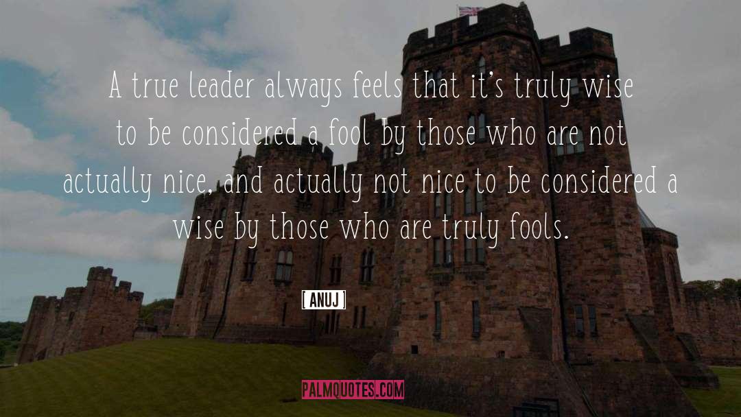 True Leader quotes by Anuj