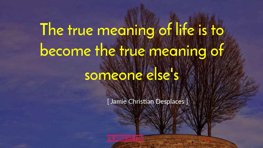 True Meaning Of Life quotes by Jamie Christian Desplaces