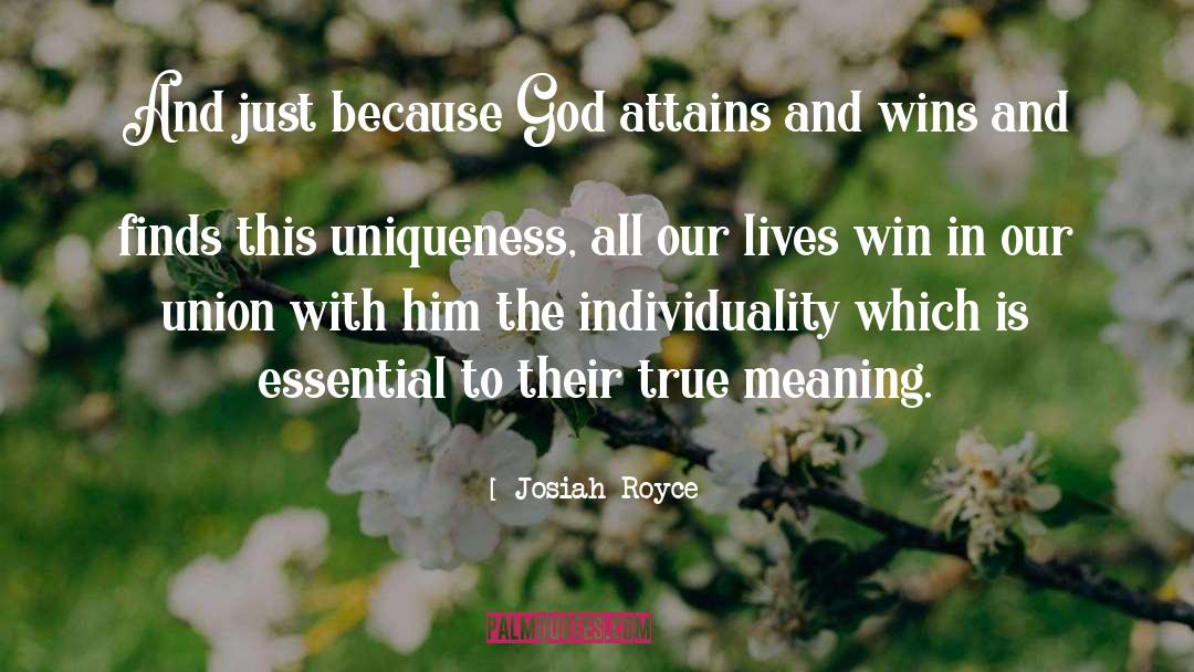 True Meaning quotes by Josiah Royce