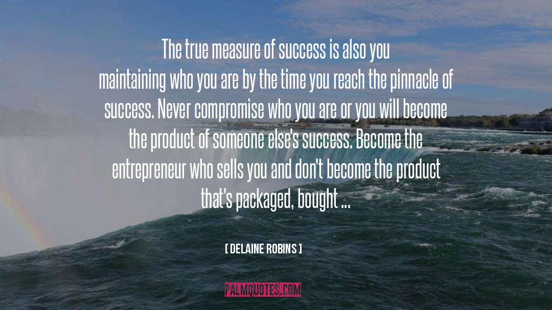 True Measure Of Success quotes by Delaine Robins