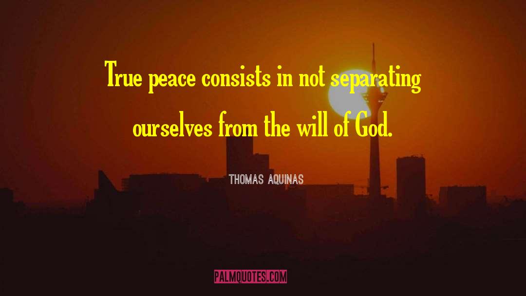 True Peace quotes by Thomas Aquinas