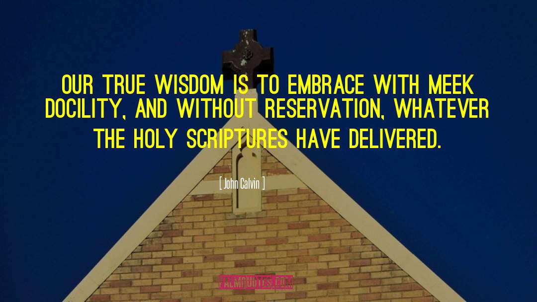 True Wisdom quotes by John Calvin