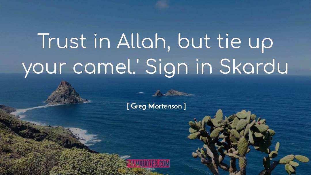 Trust In Allah quotes by Greg Mortenson