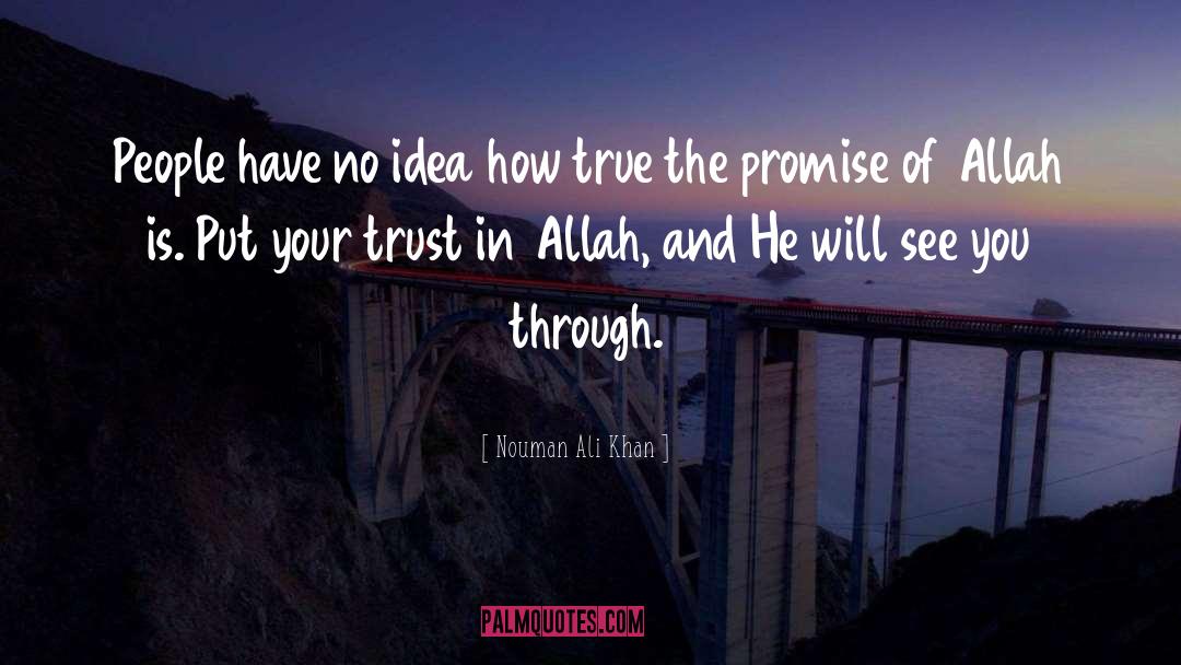 Trust In Allah quotes by Nouman Ali Khan