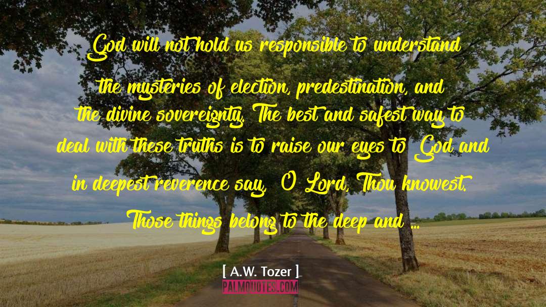 Trust In The Lord quotes by A.W. Tozer