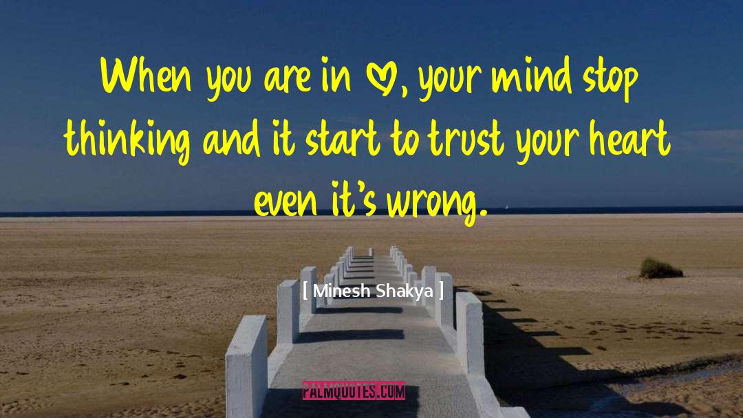 Trust Your Heart quotes by Minesh Shakya
