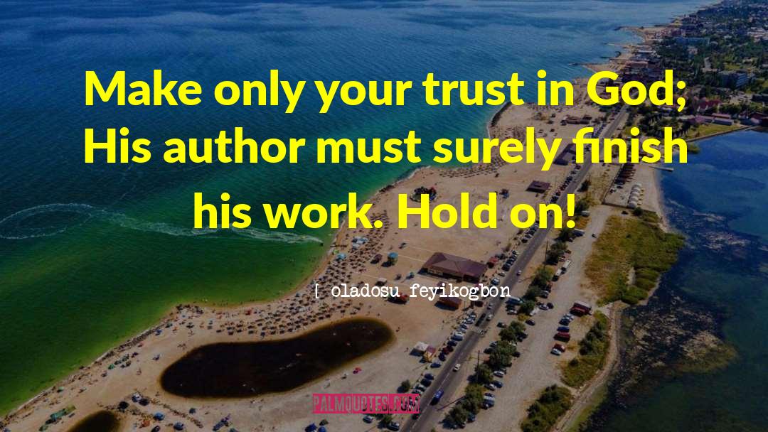 Trust Your Journey quotes by Oladosu Feyikogbon