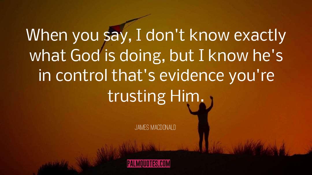 Trusting Him quotes by James MacDonald