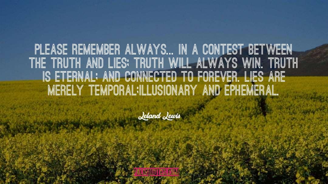Truth And Lies quotes by Leland Lewis