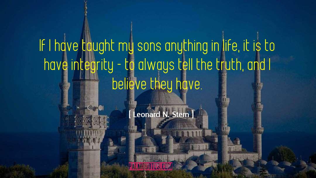 Truth N Lie quotes by Leonard N. Stern
