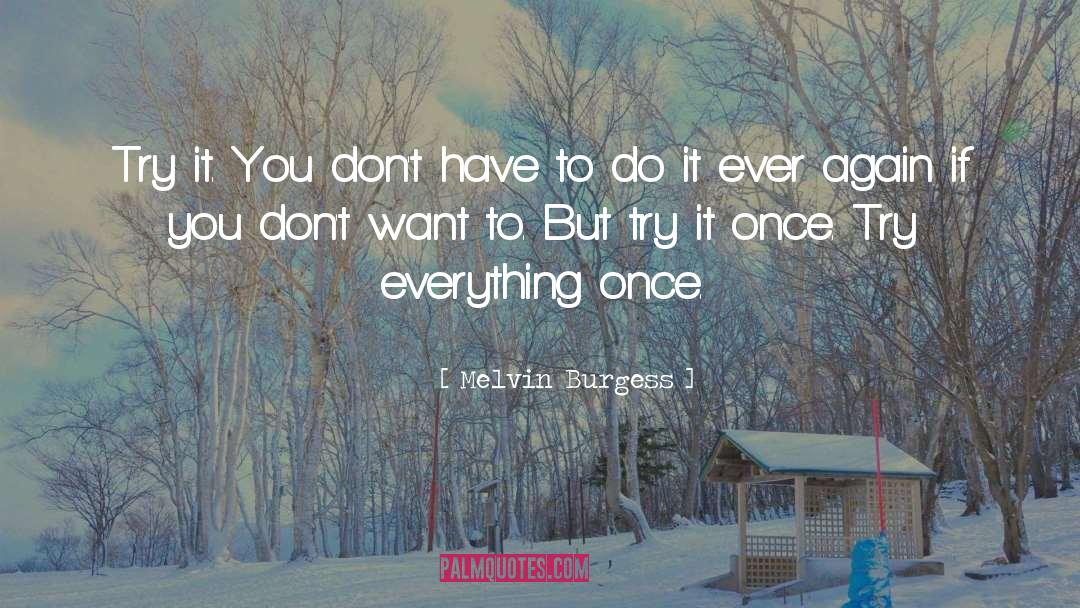 Try Everything quotes by Melvin Burgess