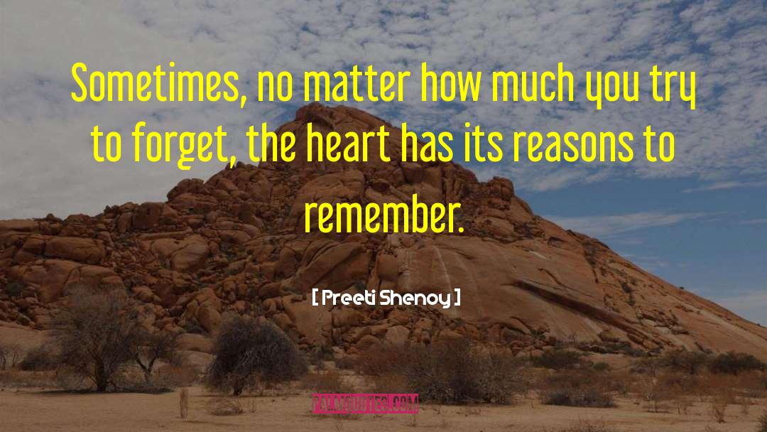 Try To Forget quotes by Preeti Shenoy