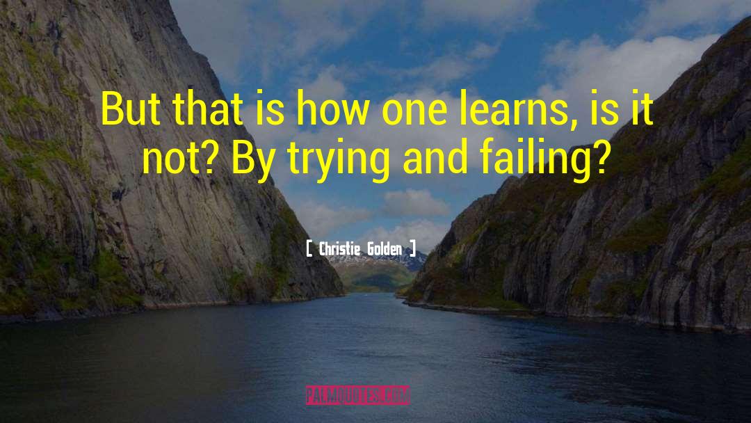 Trying And Failing quotes by Christie Golden