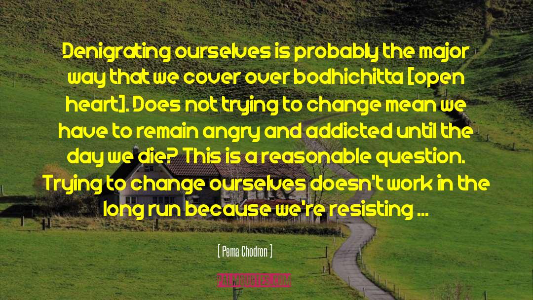 Trying To Change quotes by Pema Chodron