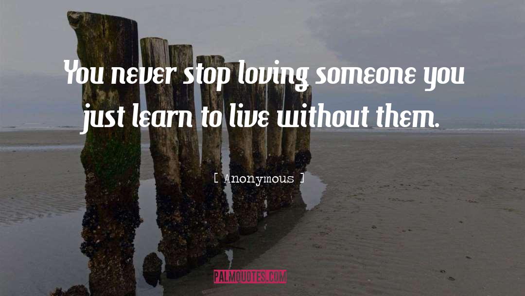 Trying To Stop Loving Someone quotes by Anonymous