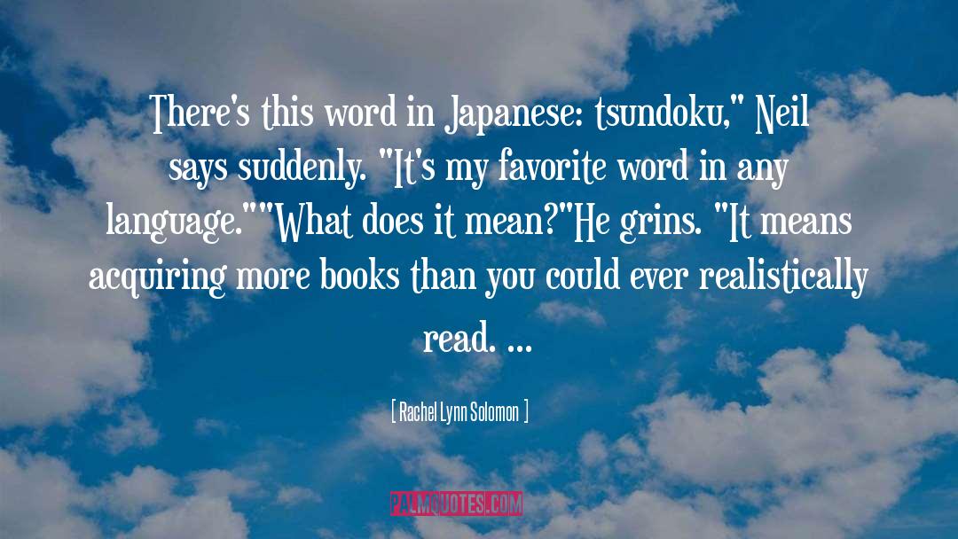 Tsundoku quotes by Rachel Lynn Solomon