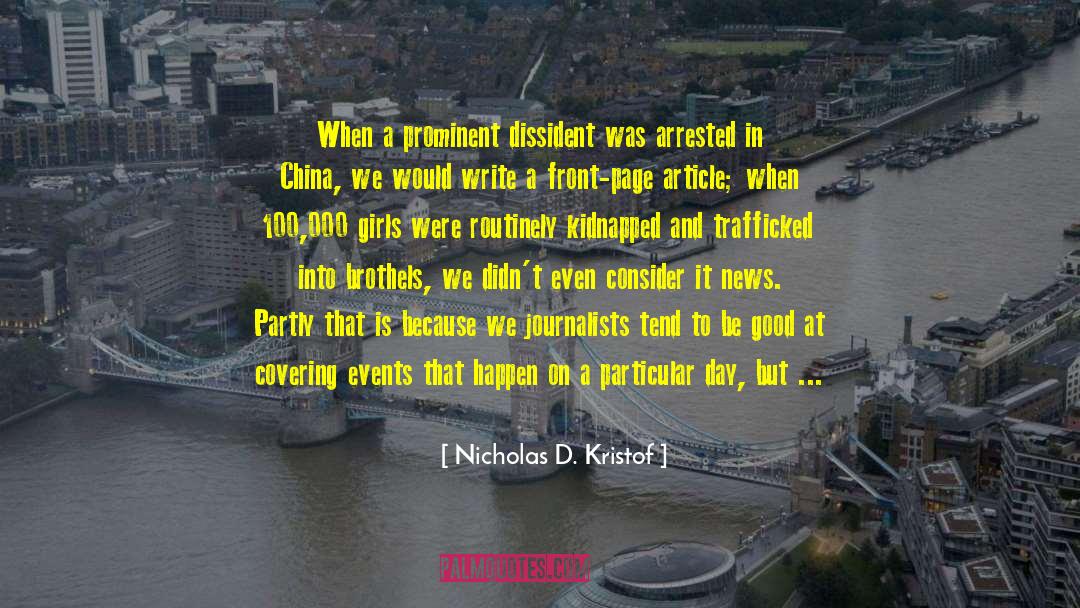 Tumblr Girls quotes by Nicholas D. Kristof