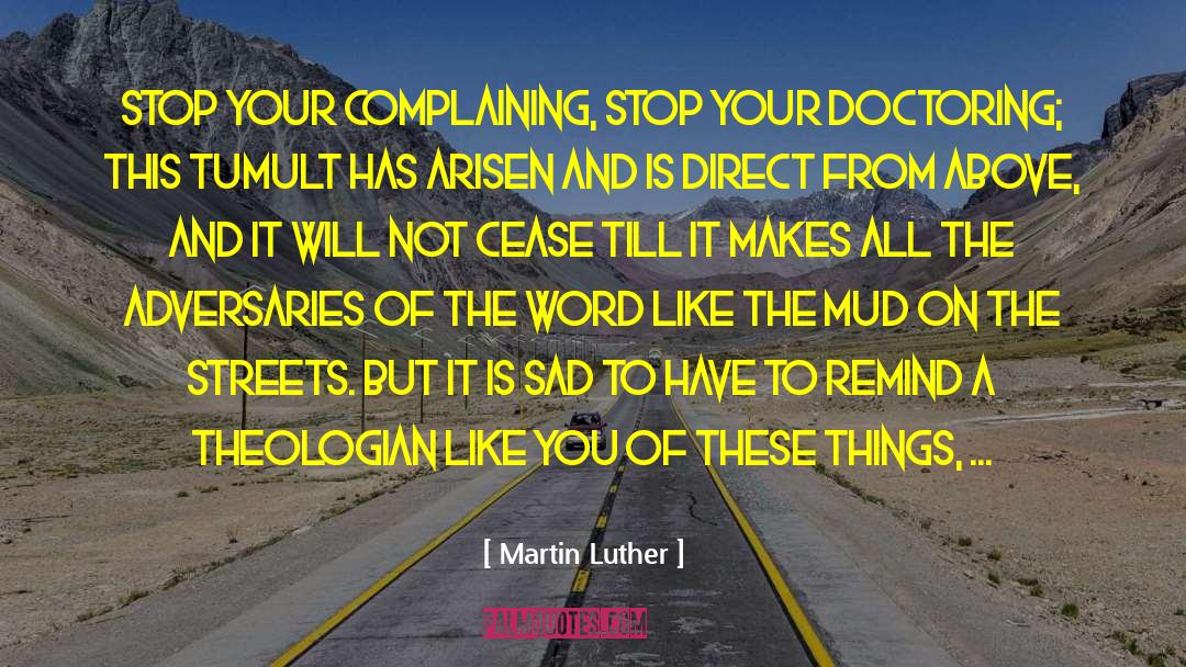 Tumult quotes by Martin Luther