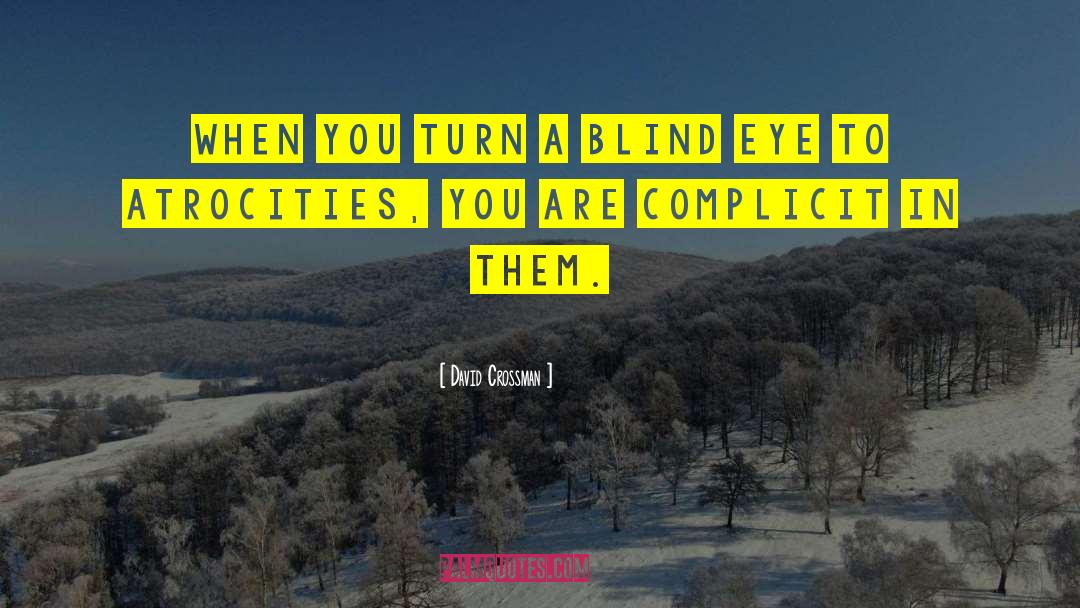 Turn A Blind Eye quotes by David Crossman