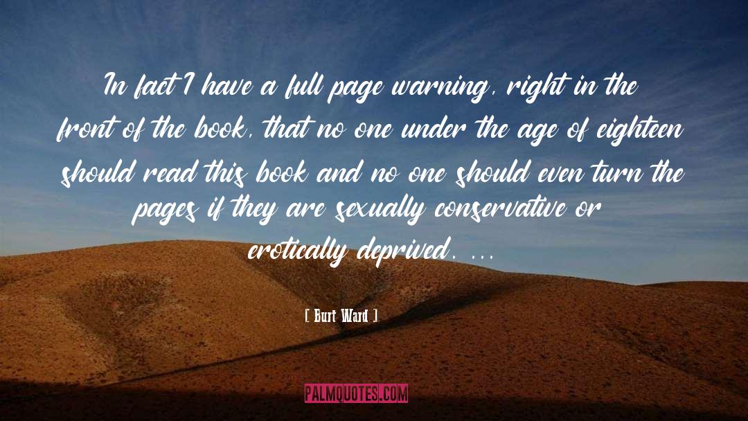 Turn Page quotes by Burt Ward