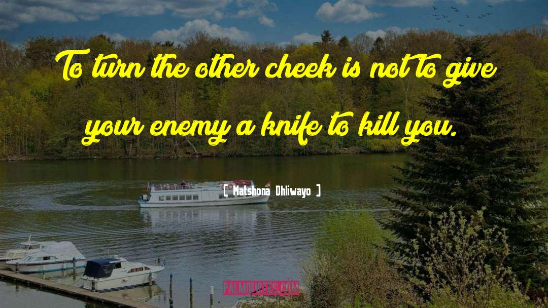 Turn The Other Cheek quotes by Matshona Dhliwayo