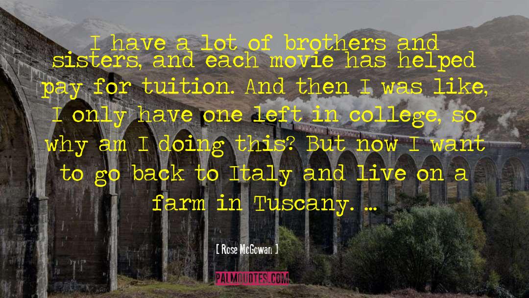 Tuscany quotes by Rose McGowan