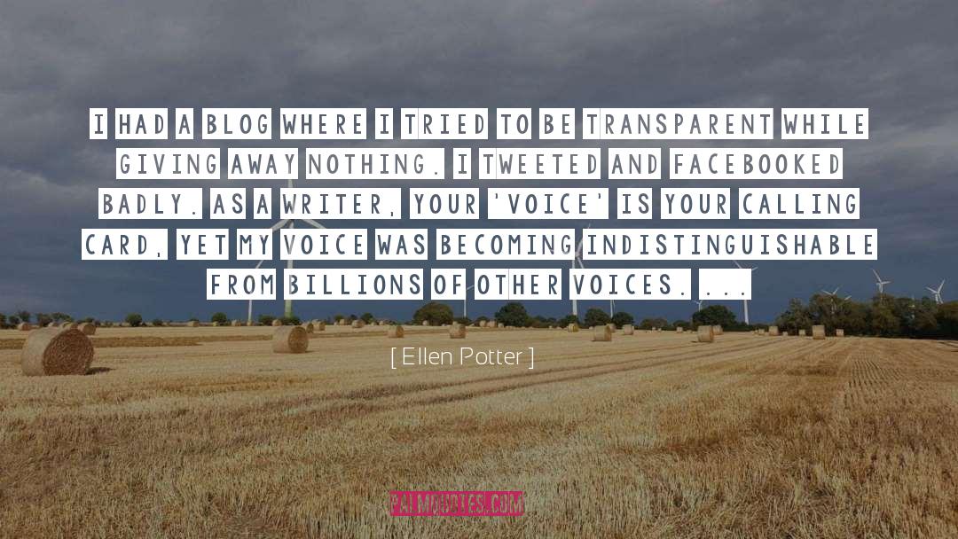 Tweeted quotes by Ellen Potter