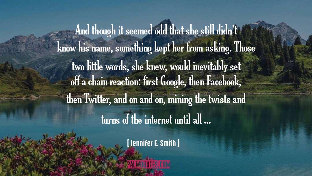 Twitter quotes by Jennifer E. Smith