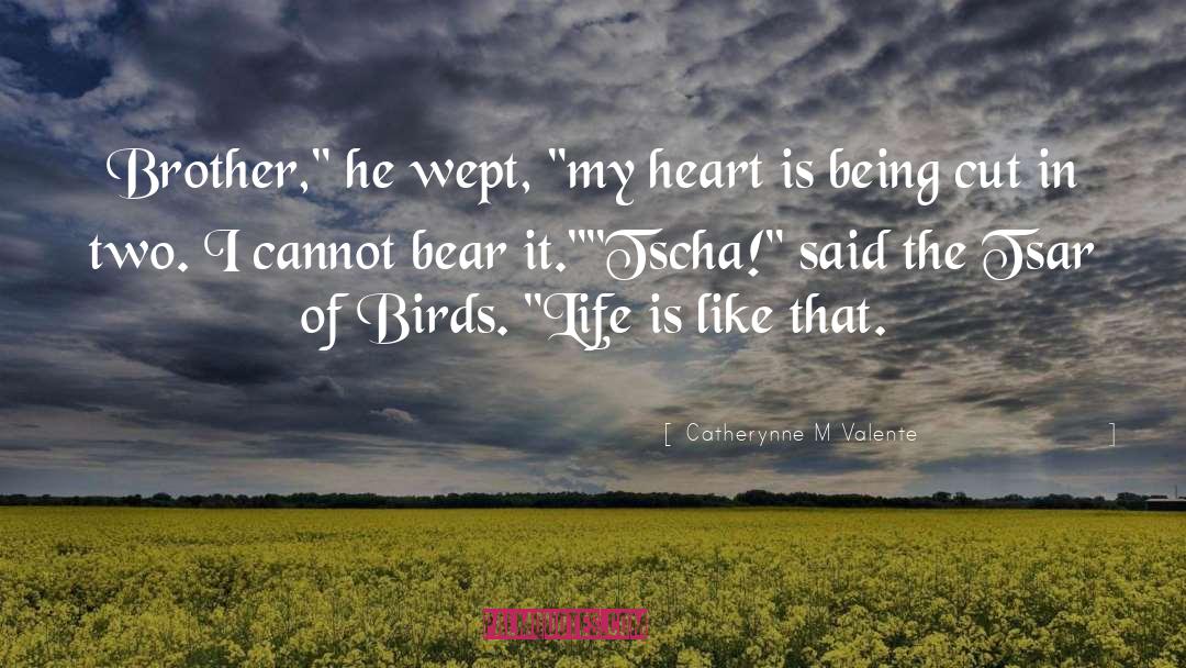 Two Birds Love quotes by Catherynne M Valente