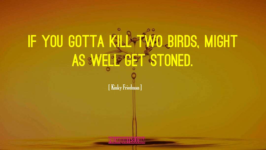 Two Birds Love quotes by Kinky Friedman