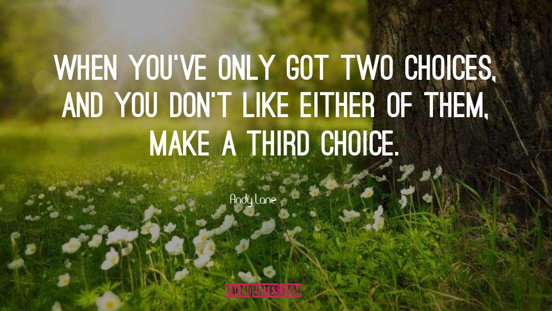 Two Choices quotes by Andy Lane