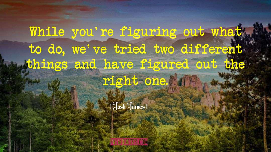 Two Different Things quotes by Josh James