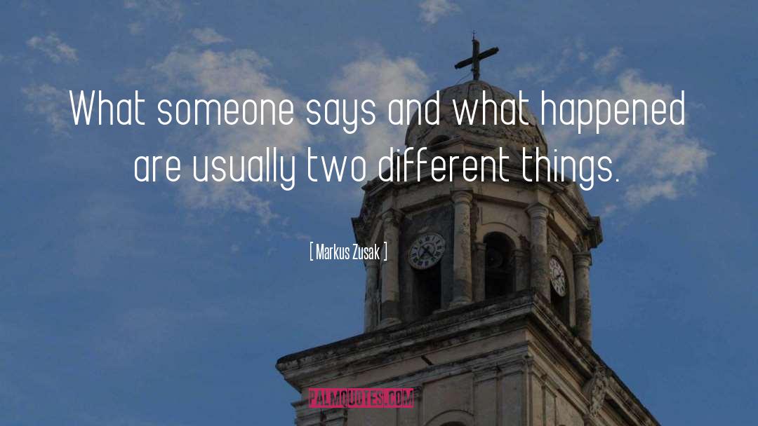 Two Different Things quotes by Markus Zusak