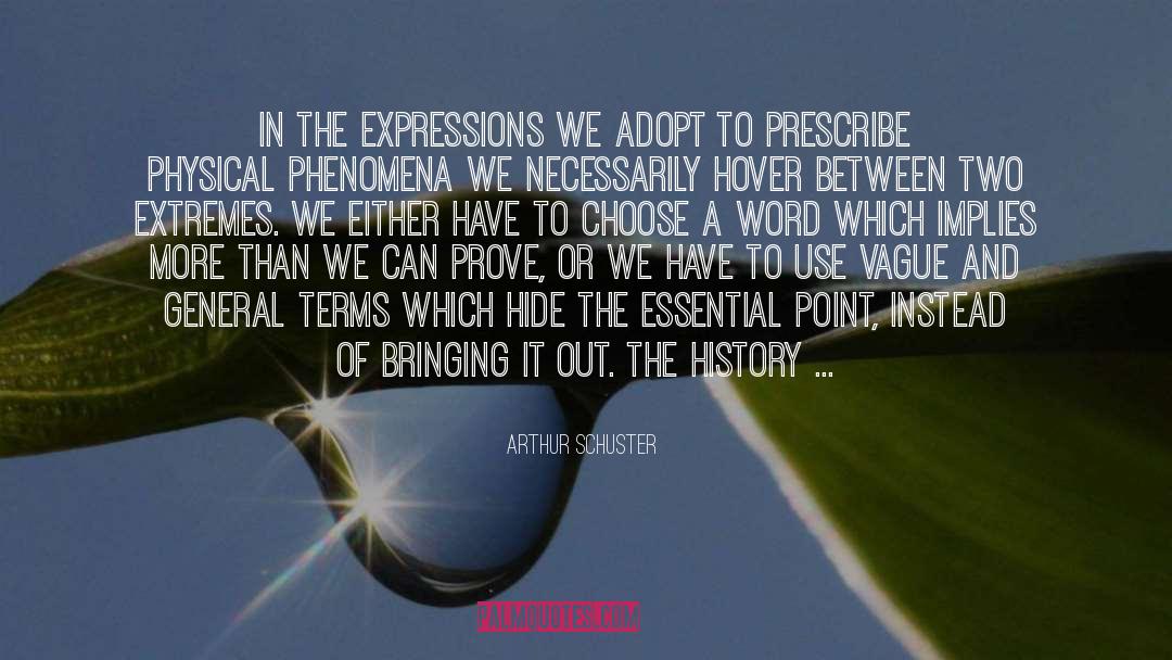 Two Extremes quotes by Arthur Schuster