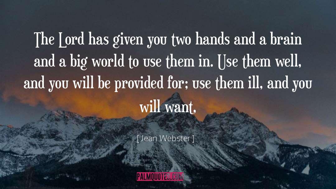 Two Hands quotes by Jean Webster