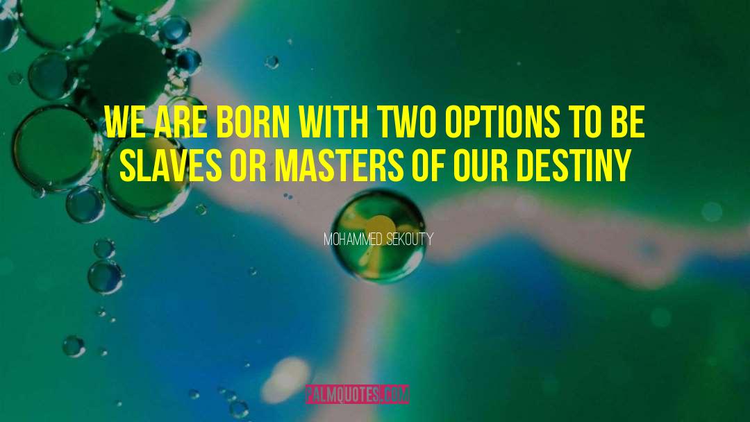 Two Options quotes by Mohammed Sekouty