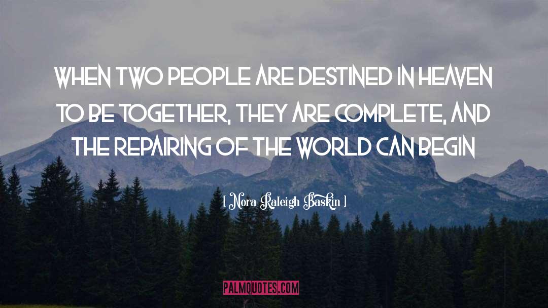 Two People quotes by Nora Raleigh Baskin