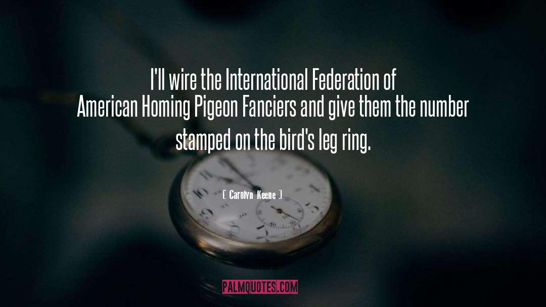 Two Pigeons quotes by Carolyn Keene