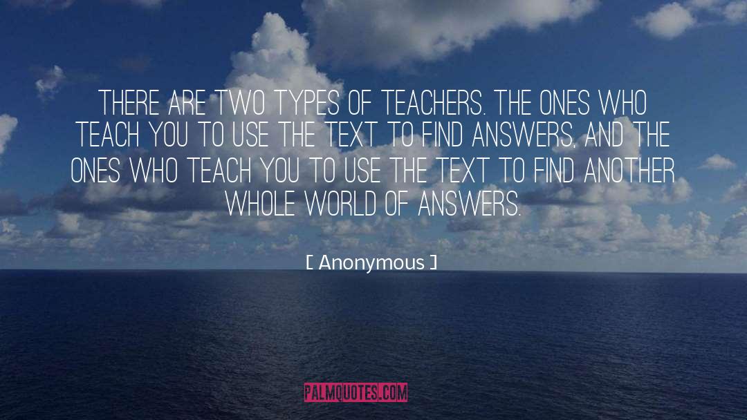 Two Types quotes by Anonymous