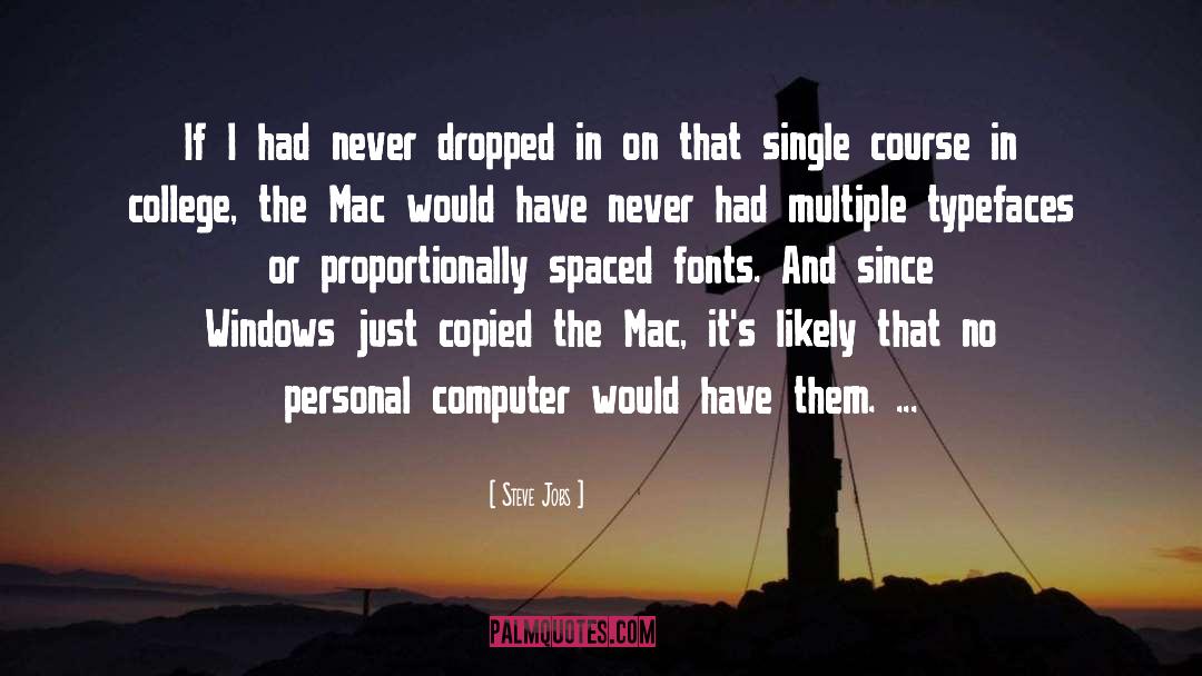 Typefaces quotes by Steve Jobs