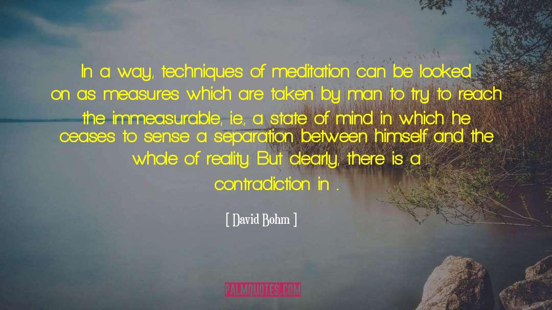 Types Of Meditation Techniques quotes by David Bohm