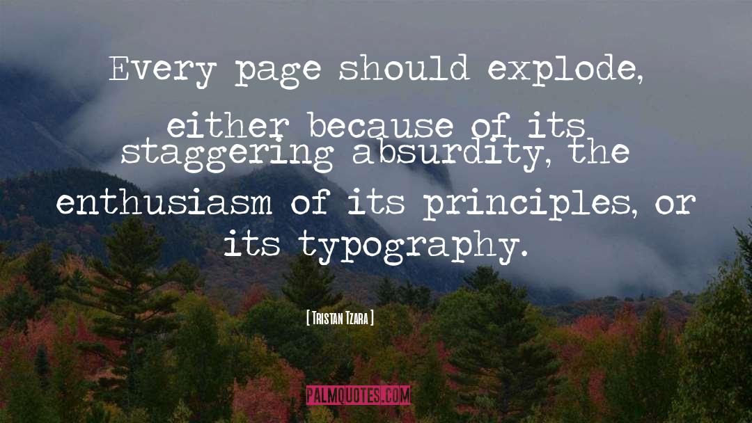 Typography quotes by Tristan Tzara