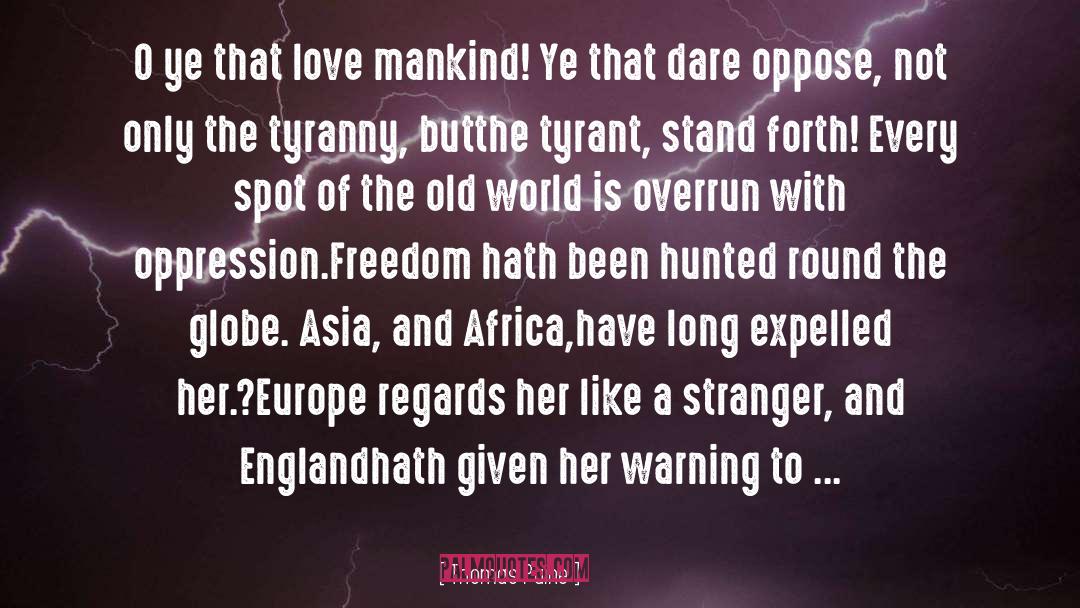 Tyranny quotes by Thomas Paine